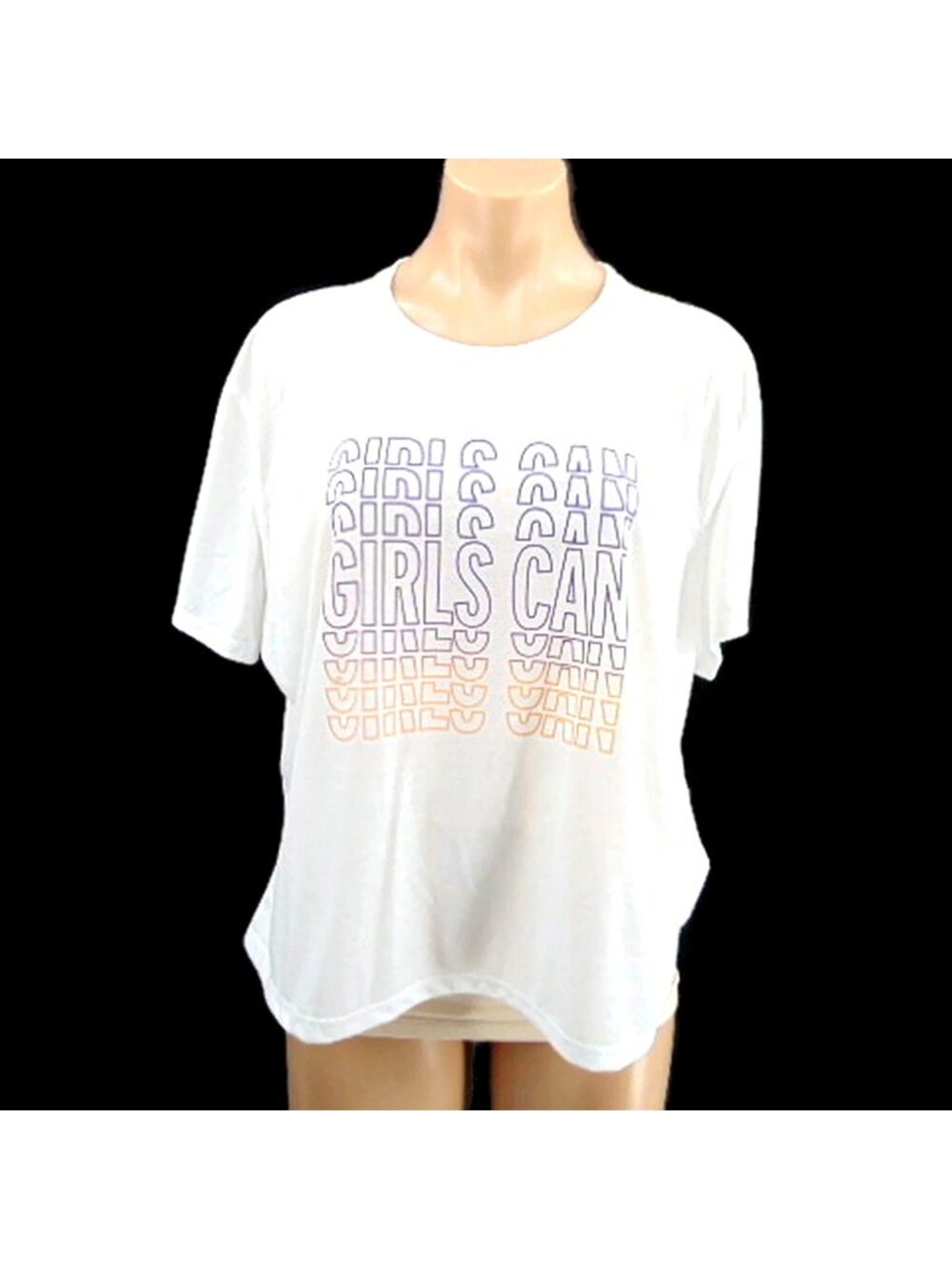 Brooks Womens Run Happy White T Shirt XXL  GIRLS CAN International Womens Day